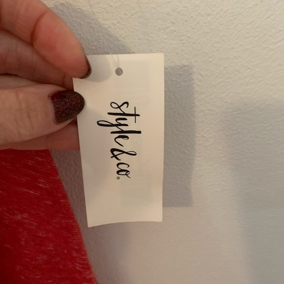 NWT red holiday reindeer top - Picture 5 of 7